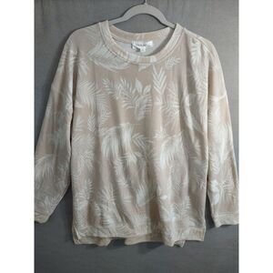 Large Sweater Fern Print Very‎ Very Soft And Stretchy Machine Washable